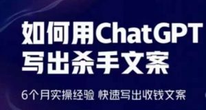 如何用ChatGPT写出杀手文案,6个月实操经验,快速写出收钱文案-小鸿资源库