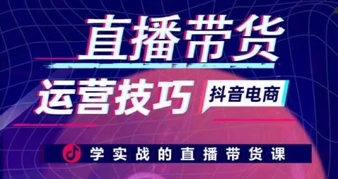 直播带货运营技巧，学实战的直播带货课-小鸿资源库