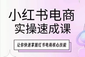 小红书电商实操速成课，让你快速掌握红书电商核心技能-小鸿资源库