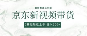 2024最新京东视频带货项目，最新0粉强开无脑搬运爆款玩法，小白轻松上手【揭秘】-小鸿资源库