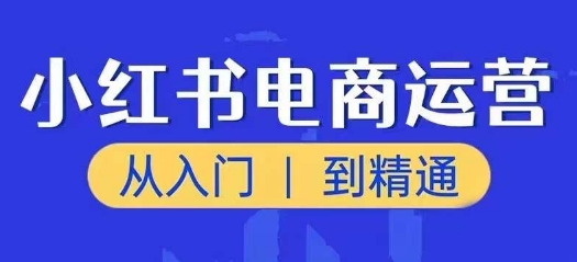 小红书电商运营课，从入门到精通，带你抓住又一个赚钱风口-小鸿资源库