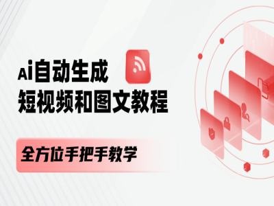 AI自动生成短视频和图文课程，全方位手把手教学-小鸿资源库