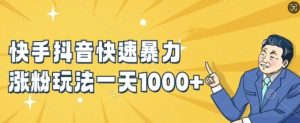 快手抖音快速暴力涨粉玩法，新手小白也能学会，一天1k+【揭秘】-小鸿资源库
