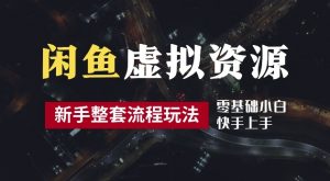 2024最新闲鱼虚拟资源玩法,养号到出单整套流程,多管道收益,每天2小时月收入过万【揭秘】-小鸿资源库
