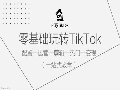 零基础玩转TikTok,配置一运营一剪辑一热门一变现,一站式教学-小鸿资源库