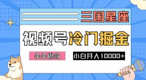 2024视频号三国冷门赛道掘金，条条视频爆款，操作简单轻松上手，新手小白也能月入1w-小鸿资源库