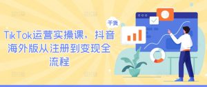 TikTok运营实操课,抖音海外版从注册到变现全流程-小鸿资源库