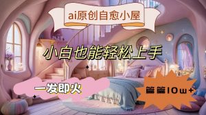 ai原创治愈小屋，小白也能轻松上手，一发即火，篇篇10w+【揭秘】-小鸿资源库