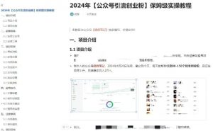 公众号引流创业粉，学会这个方法，你也能月入30000+ (陪跑项目)-小鸿资源库
