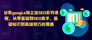谷歌google独立站SEO系列课程，从零基础到SEO高手，基础知识到高级技巧的覆盖-小鸿资源库