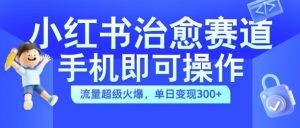 小红书治愈视频赛道，手机即可操作，流量超级火爆，单日变现300+【揭秘】-小鸿资源库