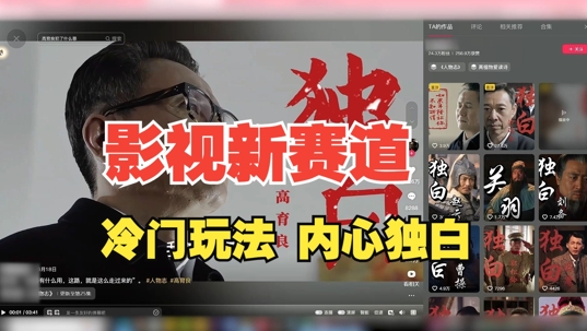 最新影视解说玩法，人物独白，30天涨粉24万+，全流程拆解【揭秘】-小鸿资源库
