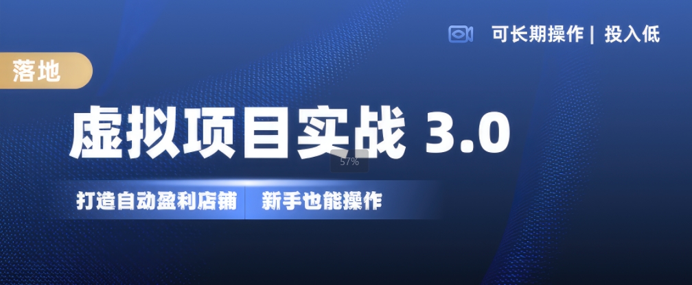 虚拟项目实战3.0,打造自动盈利店铺,可长期操作投入低,新手也能操作-小鸿资源库