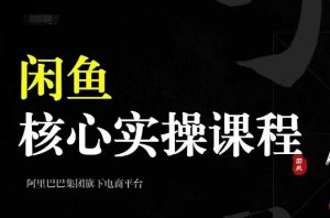 2024闲鱼核心实操课程，从养号、选品、发布、销售，教你做一个出单的闲鱼号-小鸿资源库