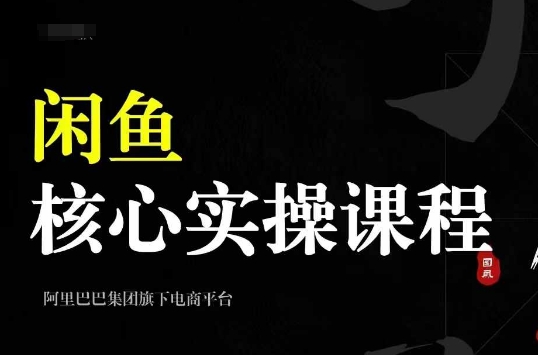 2024闲鱼核心实操课程，从养号、选品、发布、销售，教你做一个出单的闲鱼号-小鸿资源库
