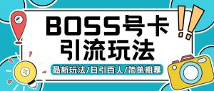 Boss直聘流量卡引流变现玩法，日引200+创业粉【揭秘】-小鸿资源库