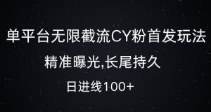 单平台无限截流创业粉首发玩法，精准曝光，长尾持久，日引流100+【揭秘】-小鸿资源库