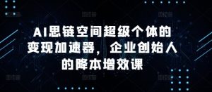 AI思链空间超级个体的变现加速器，企业创始人的降本增效课-小鸿资源库