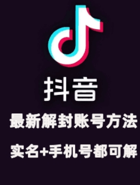 2024年11月抖音最新解封账号方法+解实名 自己真实实操已解2个号-小鸿资源库