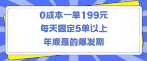 人人都需要的东西0成本一单199元每天固定5单以上年底是的爆发期【揭秘】-小鸿资源库