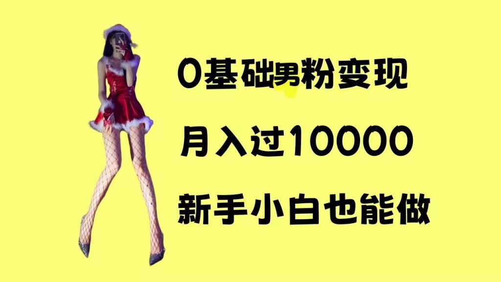 0基础男粉s粉变现，月入过1w+，操作简单，新手小白也能做【揭秘】-小鸿资源库