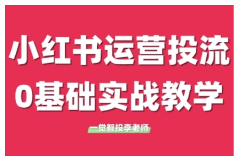 小红书运营投流，小红书广告投放从0到1的实战课，学完即可开始投放-小鸿资源库