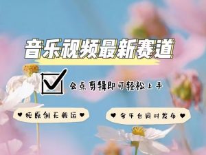 音乐视频赛道最新玩法，纯原创不违规，可所有平台同时发布，会点剪辑即可轻松拿捏-小鸿资源库