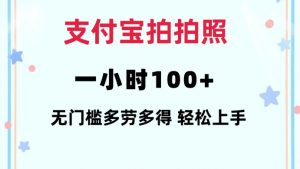 支付宝拍拍照一小时100+无任何门槛多劳多得一台手机轻松操做【揭秘】-小鸿资源库