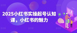2025小红书实操起号认知课，小红书的魅力-小鸿资源库