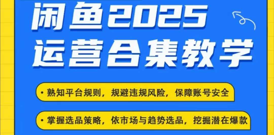 2025闲鱼电商运营全集，2025最新咸鱼玩法-小鸿资源库