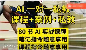 AI指令实战课，课程+案例，80节AI实战课程，笔记指令随意享用，课程指令随意享用-小鸿资源库