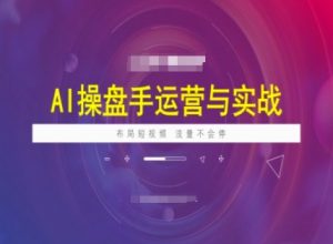 AI操盘手运营实战课程，布局短祝频，流量不会停-小鸿资源库