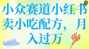 小众赛道小红书卖小吃配方，操作简单，月入过W-小鸿资源库