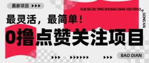 【0撸】最新点赞关注小项目，1毛起赚，1块起提-小鸿资源库