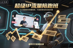 超级IP流量陪跑班，大V流量密码倾囊相授，可直接落地的实操步骤-小鸿资源库