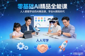 零基础AI精品全能课，人人都能学会的AI精品课，学会AI拥抱时代-小鸿资源库