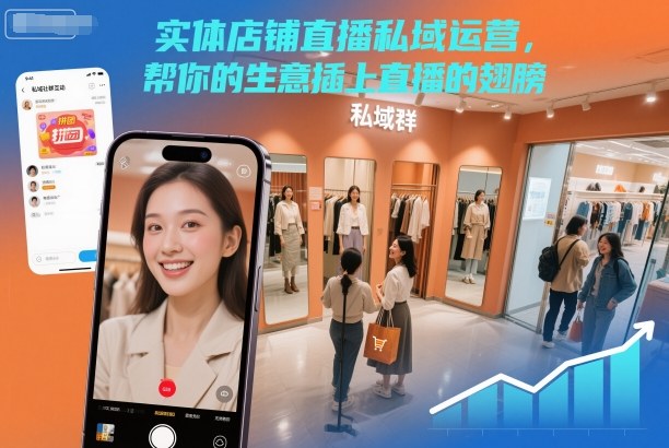 实体店铺直播私域运营，帮你的生意插上直播的翅膀-小鸿资源库