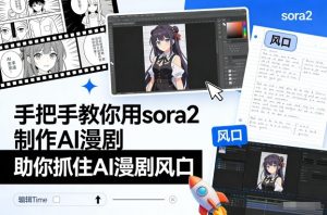 手把手教你用sora2制作AI漫剧，助你抓住AI漫剧风口-小鸿资源库