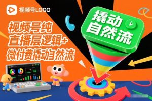 视频号纯直播底层逻辑+微付费撬动自然流-小鸿资源库
