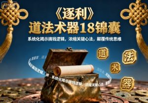 《逐利》道法术器18锦囊，系统化揭示搞钱逻辑，浓缩关键心法，颠覆传统思维（更新）-小鸿资源库