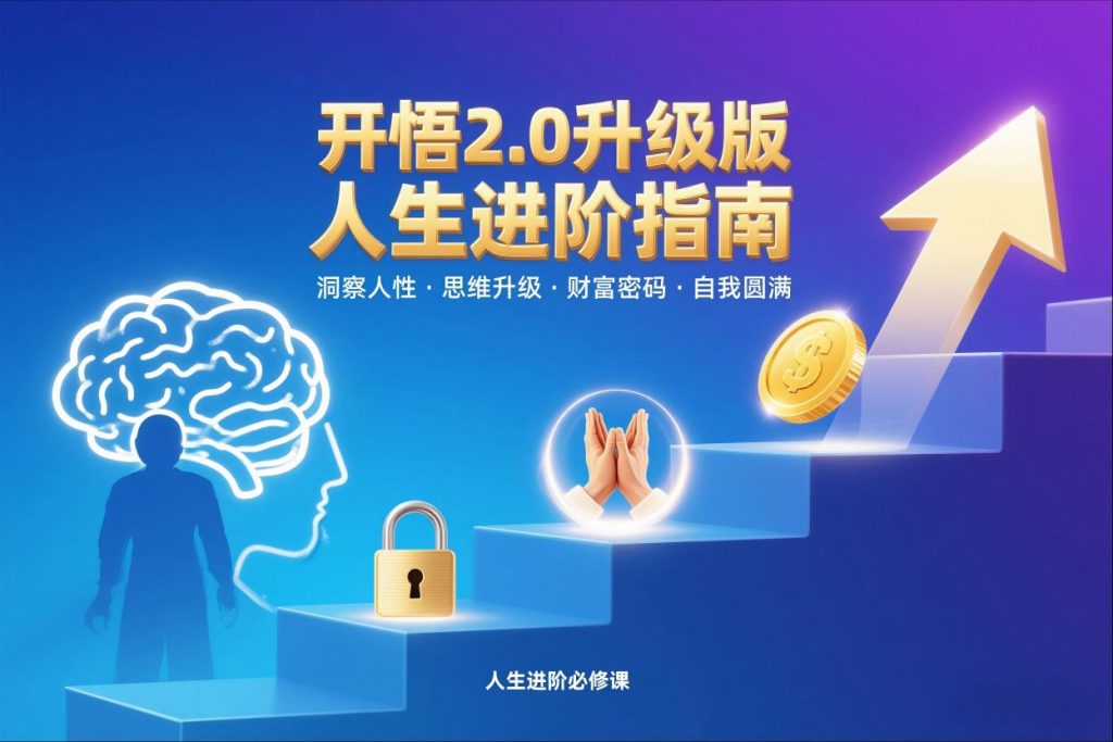 开悟2.0升级版人生进阶指南，洞察人性-思维升级-财富密码-自我圆满-小鸿资源库