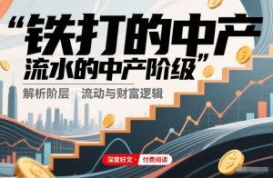 付费文章：铁打的中产，流水的中产阶级-小鸿资源库