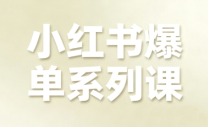 小红书爆单系列课，聚焦小红书电商全链路增长（更新）-小鸿资源库