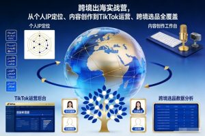 跨境出海实战营，从个人IP定位、内容创作到TikTok运营、跨境选品全覆盖-小鸿资源库