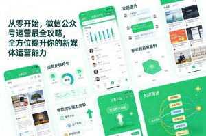 从零开始，微信公众号运营最全攻略，全方位提升你的新媒体运营能力-小鸿资源库