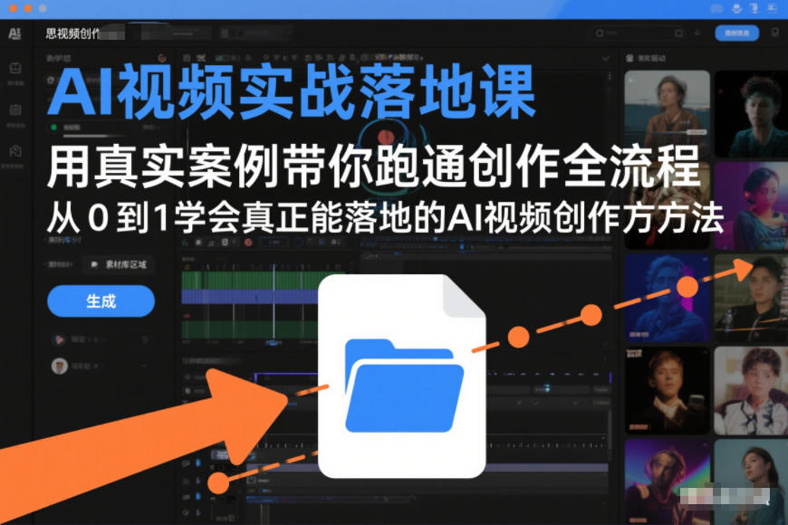 AI视频实战落地课，用真实案例带你跑通创作全流程，从0到1学会真正能落地的AI视频创作方法-小鸿资源库