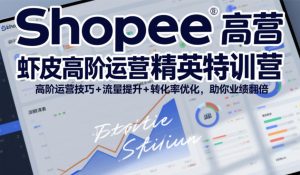 Shopee虾皮高阶运营精英特训营，高阶运营技巧+流量提升+转化率优化，助你业绩翻倍-小鸿资源库