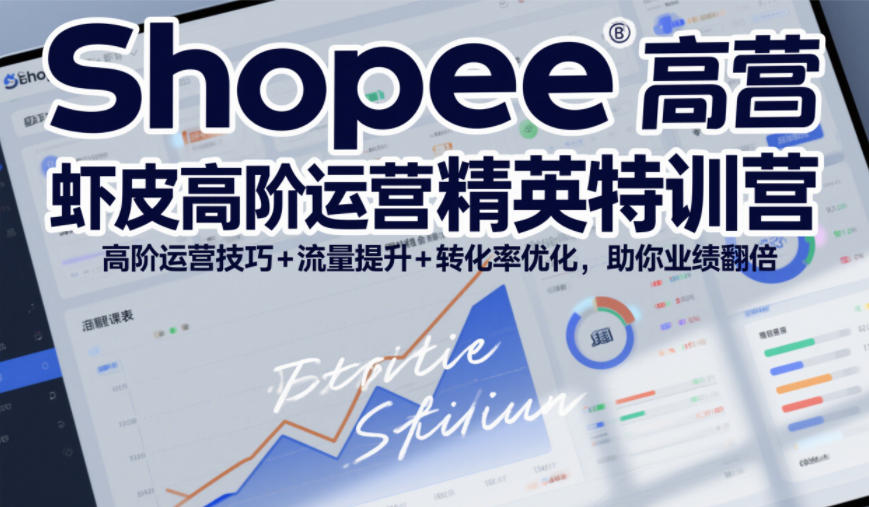 Shopee虾皮高阶运营精英特训营，高阶运营技巧+流量提升+转化率优化，助你业绩翻倍-小鸿资源库