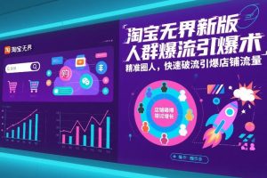 淘宝无界新版人群爆流引爆术，精准圈人，快速破流引爆店铺流量-小鸿资源库