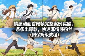 情感动画首尾帧完整案例实操，条条出爆款，快速涨情感粉丝（附保姆级教程）-小鸿资源库